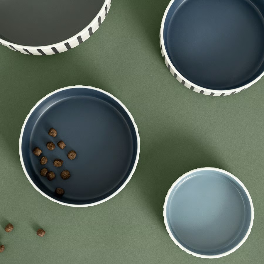 IKEA Cuenco P/Mascotas estampado de rayas (15cm) UTSÅDD