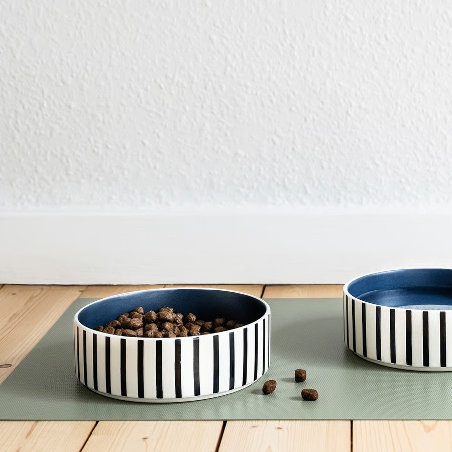 IKEA Cuenco P/Mascotas estampado de rayas (15cm) UTSÅDD