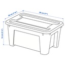 IKEA Caja C/Tapa (28x19x14cm) /5 l transparente SAMLA