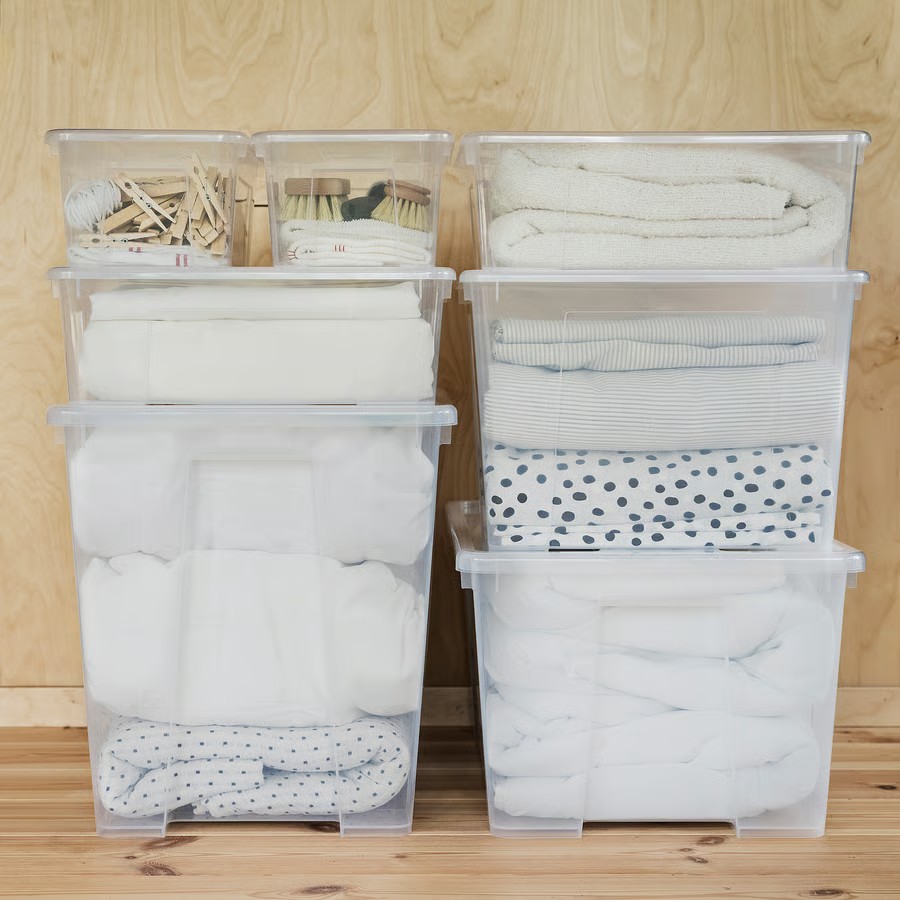 IKEA Caja C/Tapa (28x19x14cm) /5 l transparente SAMLA