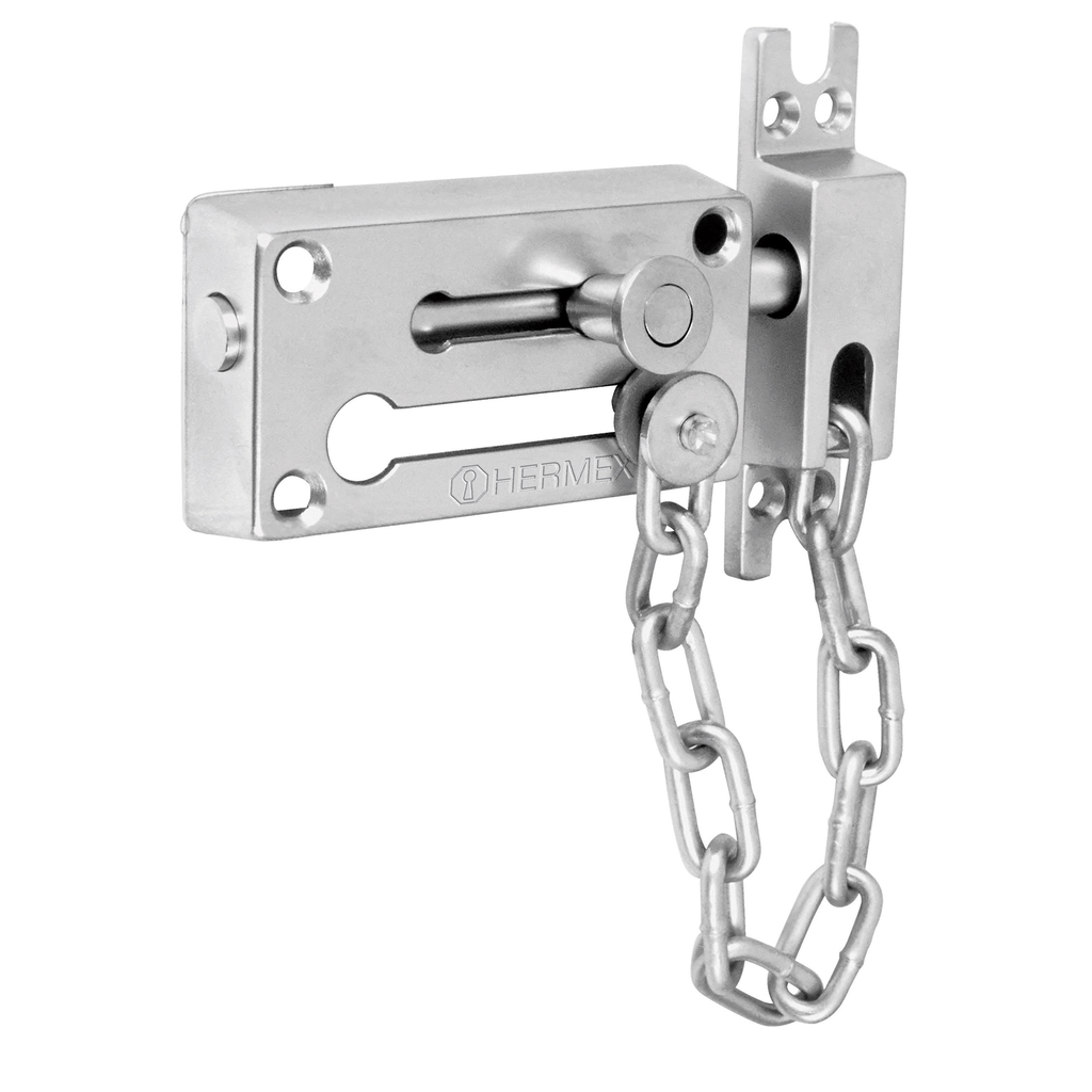 Pasadores metálicos para puerta, con cadena