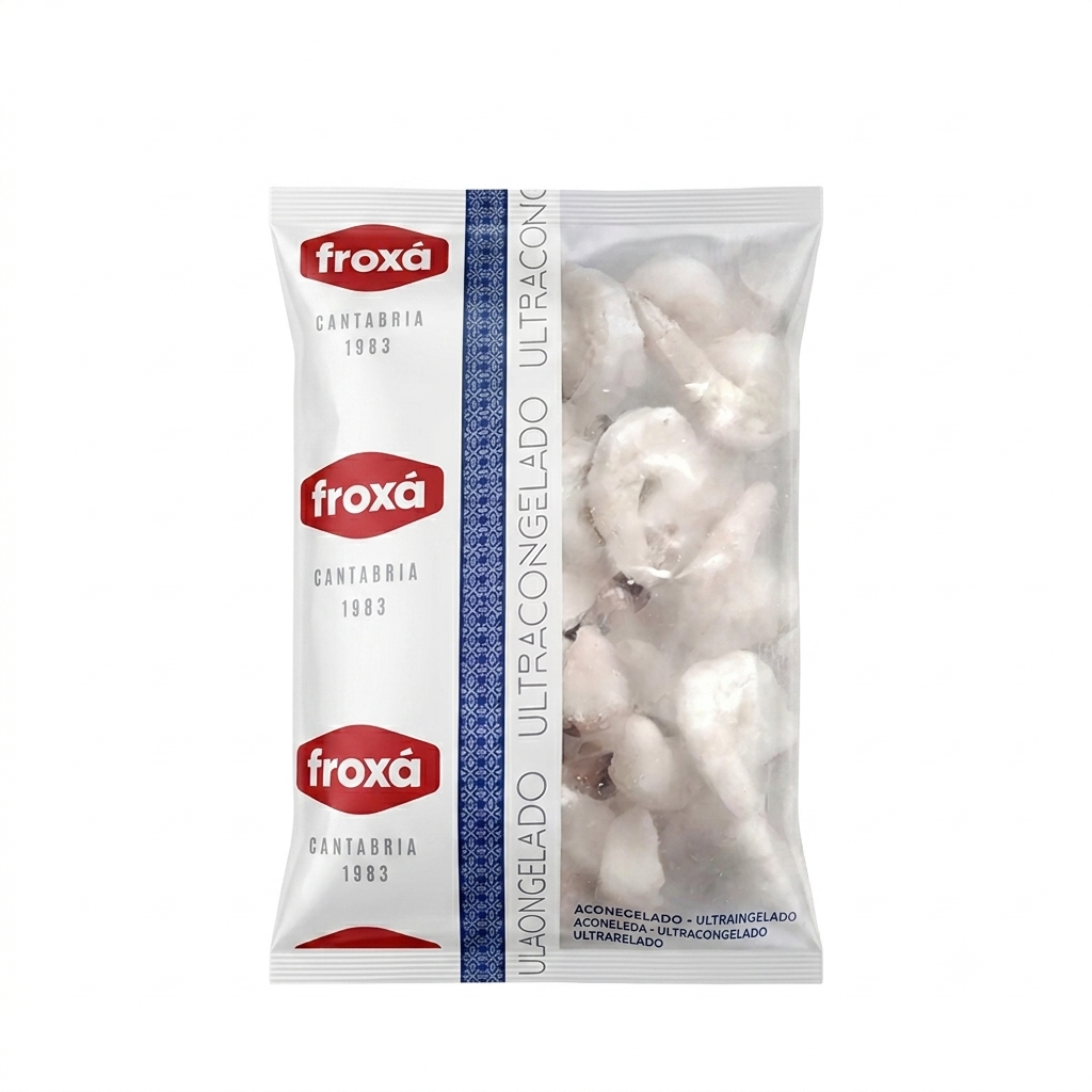 Cola de Langostino Vannamei Pelada Devenada 16/20 (1kg) FROXÁ