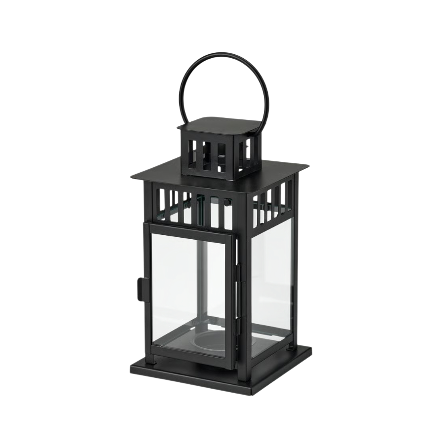 IKEA BORRBY Farolillo para vela gruesa 28cm
