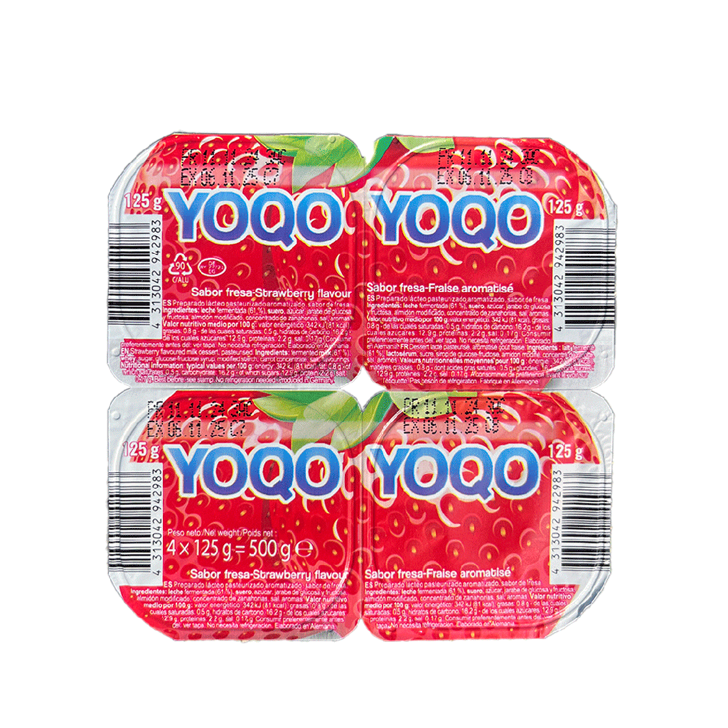 YOQO Postre lácteo sabor fresa 4x125gr