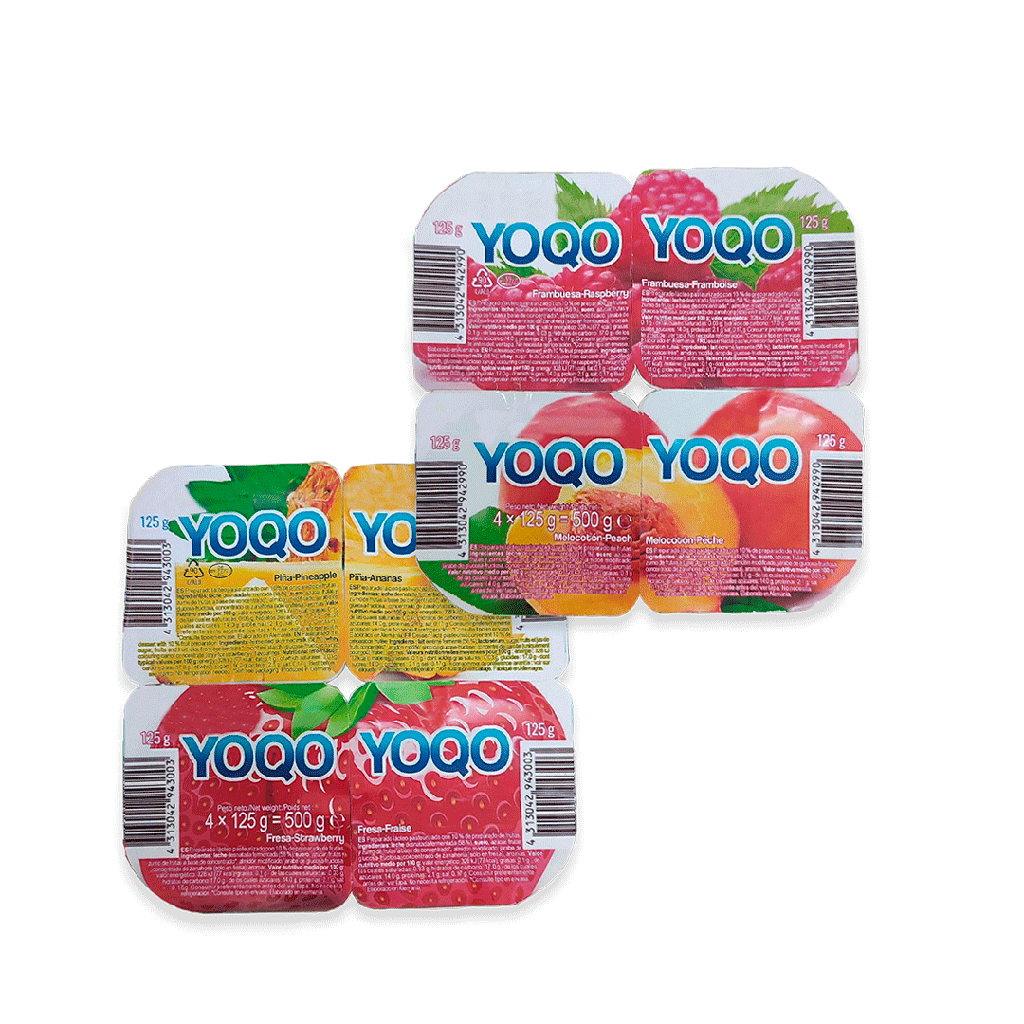 YOQO Postre lácteo con trozos de frutas 4x125gr