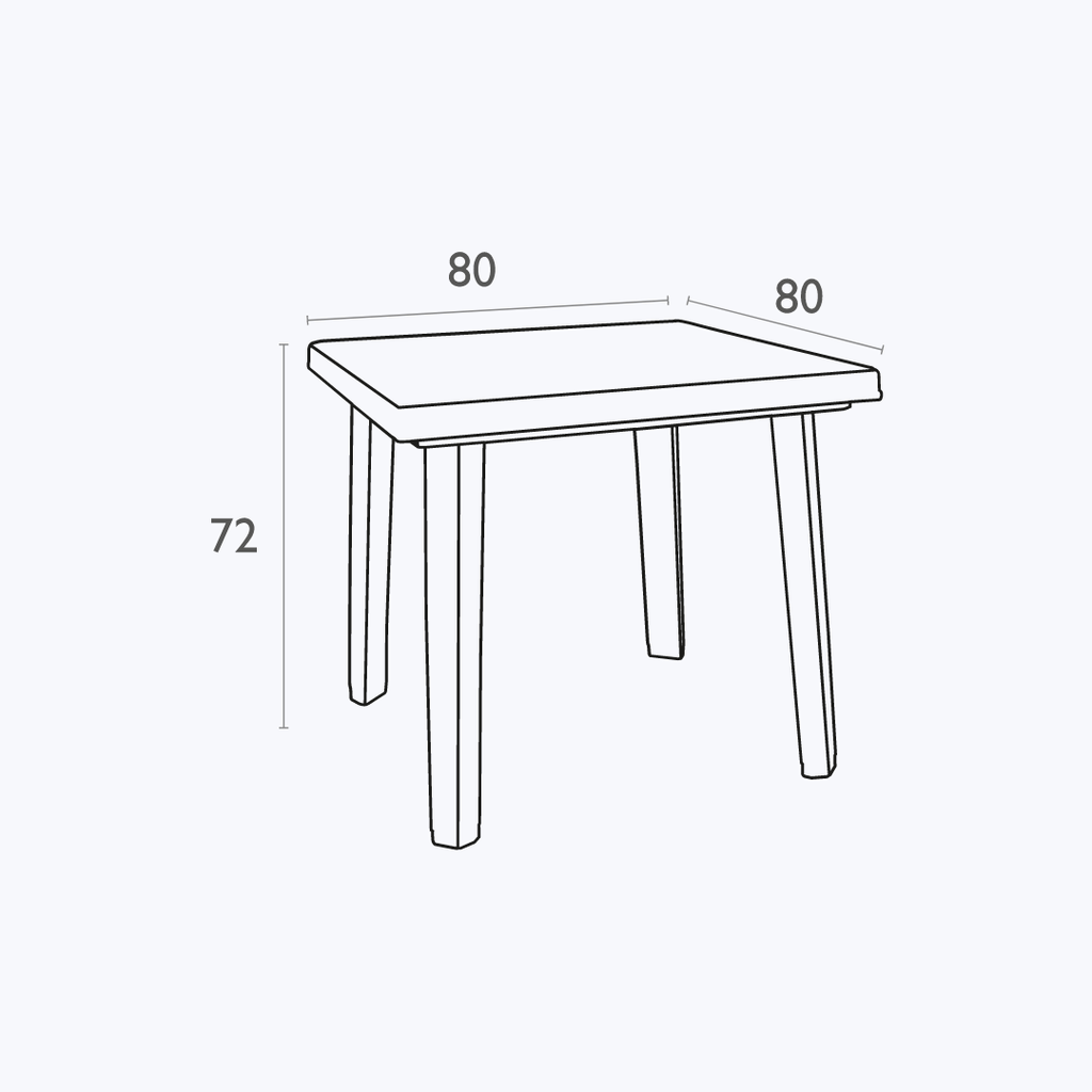 Mesa Cuadrada de Exterior