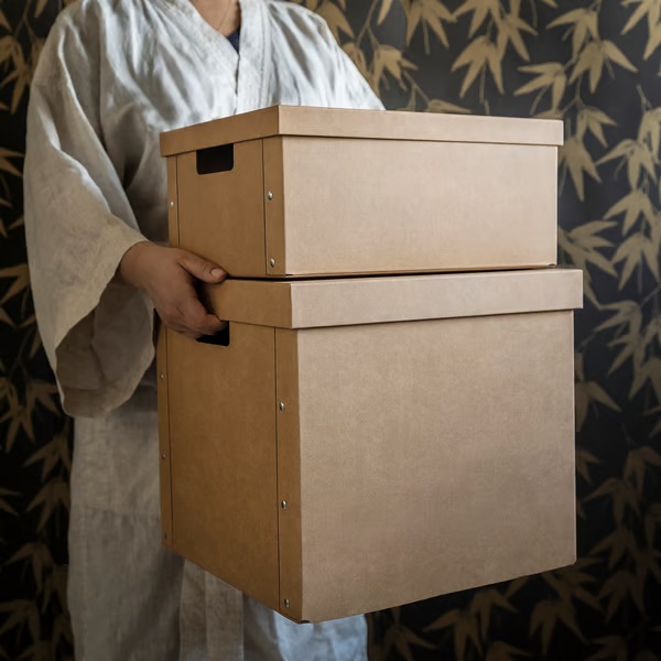 Caja con tapa, natural GÄRDESGÅRD