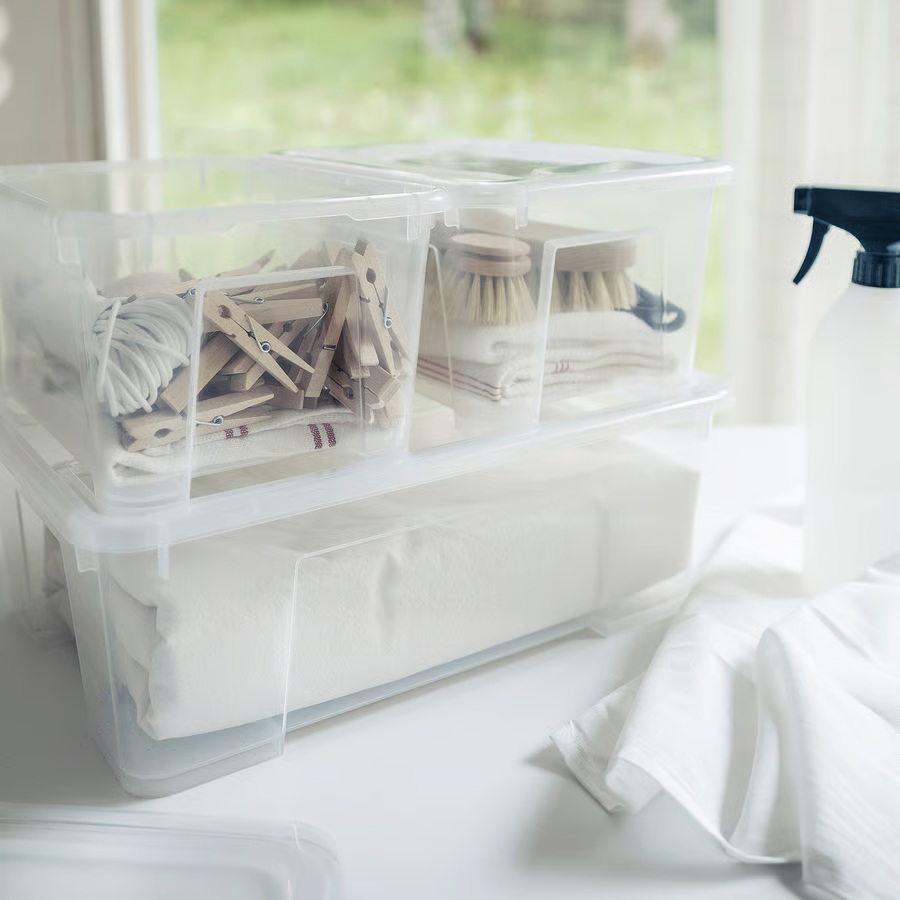 Caja, transparente SAMLA