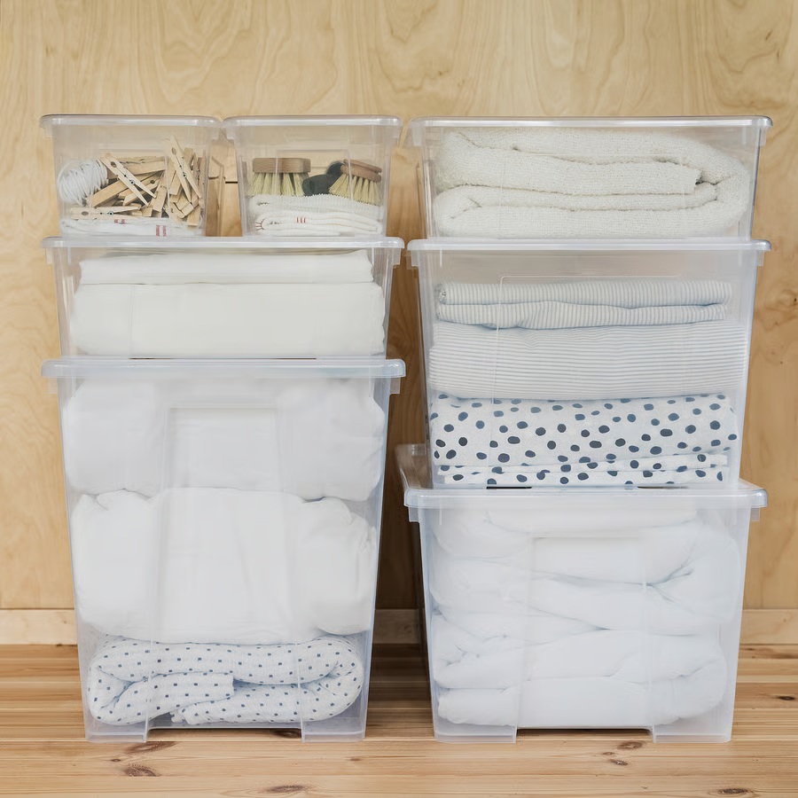 Caja, transparente SAMLA