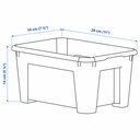 Caja, transparente SAMLA