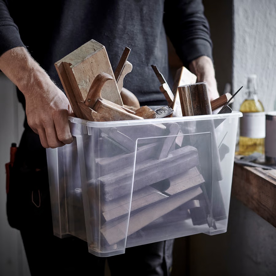 Caja, transparente, 22L SAMLA