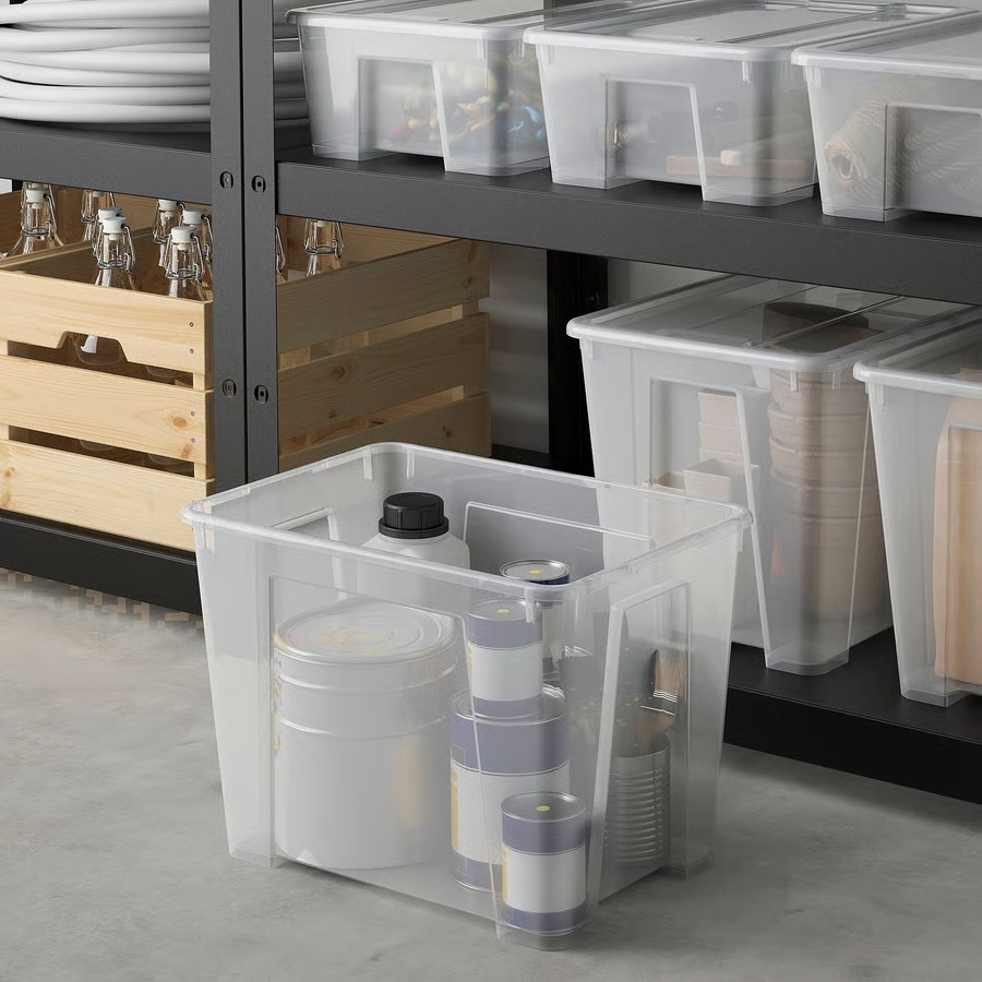 Caja, transparente, 22L SAMLA