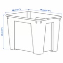 Caja, transparente, 22L SAMLA