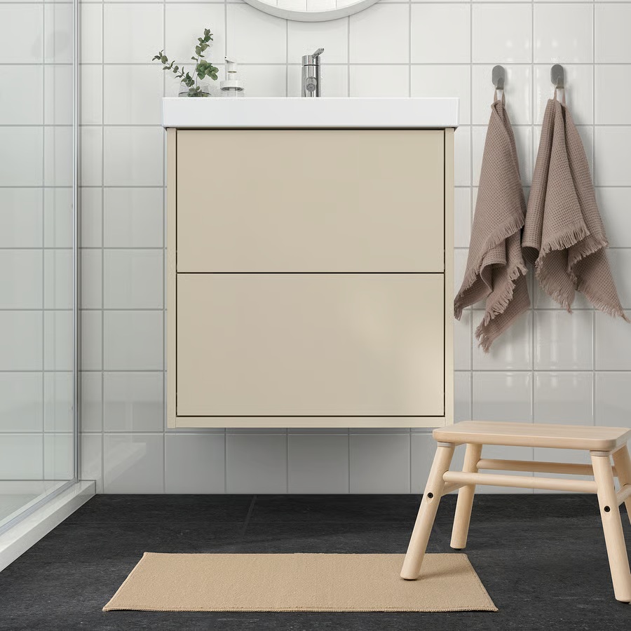 IKEA Alfombrilla de baño, beige, 40x60 cm FINTSEN
