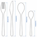 IKEA Cubertería 24 piezas, acero inoxidable FÖRNUFT