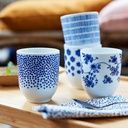 IKEA Vaso, C/Motivos azul, 22 cl /4 unidad ENTUSIASM