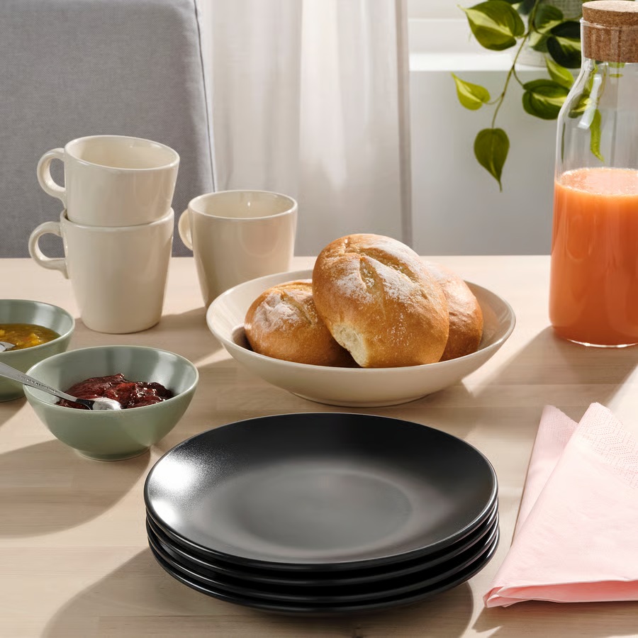 IKEA Plato de postre, 20cm /4 unidad FÄRGKLAR