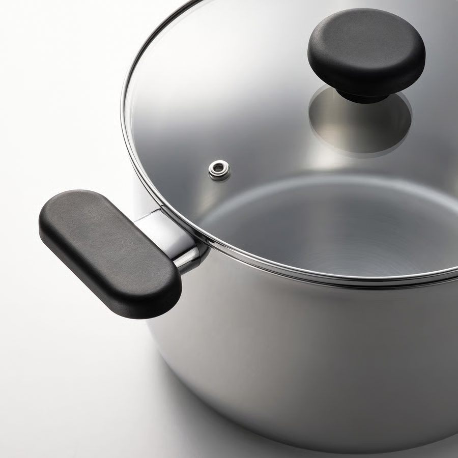 IKEA Olla C/Tapa, vidrio incoloro (5 l) MIDDAGSMAT