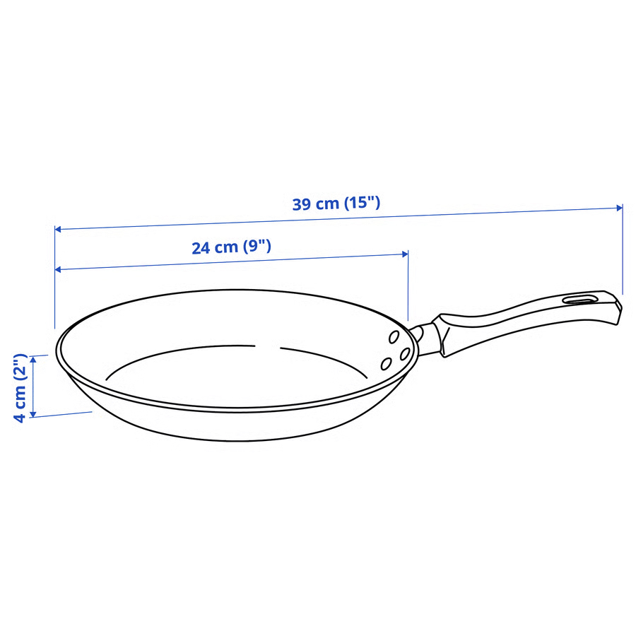 IKEA Sartén, revestimiento antiadherente (24cm) TAGGHAJ