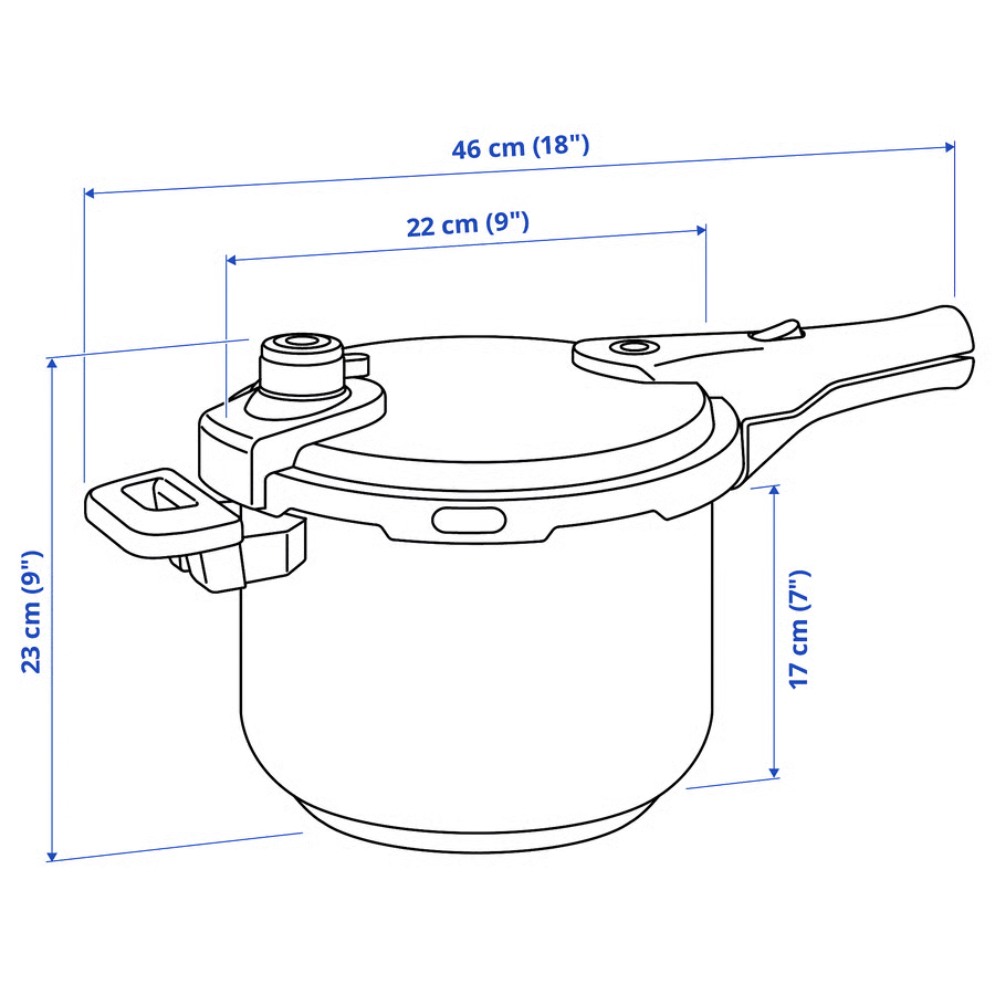 IKEA Olla de presión, acero inoxidable, (6L) IKEA 365+