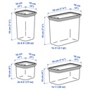 IKEA Bote C/Tapa, juego de 6  KORALLVIPPA