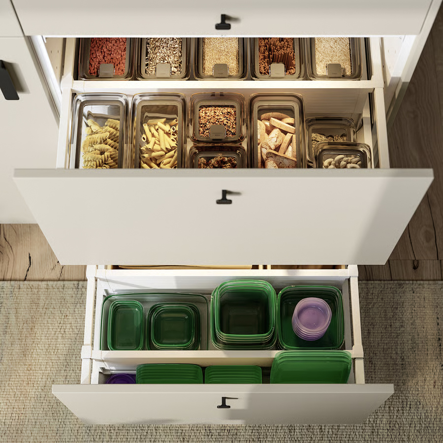 IKEA Bote C/Tapa, juego de 6  KORALLVIPPA