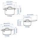 IKEA 365+, Batería de cocina 6 piezas