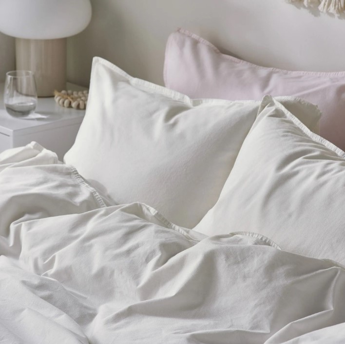IKEA Funda nórdica+2 fundas almohada /Blanco ÄNGSLILJA