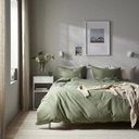 IKEA Funda nórdica+2 fundas almohada /Verde gris ÄNGSLILJA