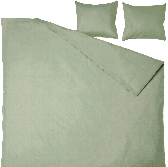 IKEA Funda nórdica+2 fundas almohada /Verde gris ÄNGSLILJA