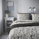 IKEA Funda nórdica+2 fundas almohada Gris/Blanco RODGERSIA