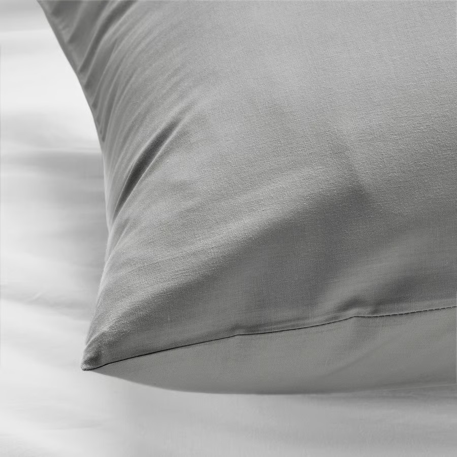 IKEA Funda P/Almohada, Gris claro /2 unidad (50x60cm) DVALA