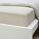 IKEA Sábana Bajera Ajustable Blanco Beige (90x200cm) SOLFIBBLA