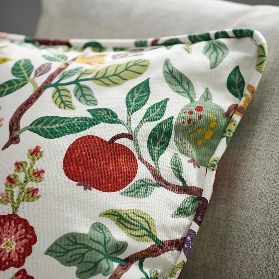 IKEA Funda de cojín, motivo floral (50x50cm) VILDPERSILJA