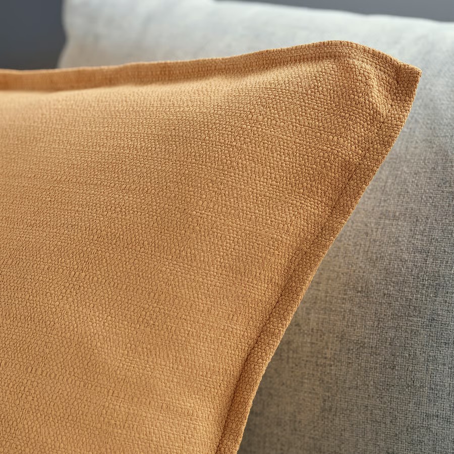 IKEA Funda de cojín, amarillo/beige (50x50cm) LAGERPOPPEL