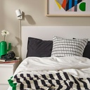 IKEA Funda de cojín, Blanca/negra (50x50cm) MÄSTERROT