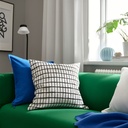 IKEA Funda de cojín, Blanca/negra (50x50cm) MÄSTERROT
