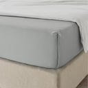 IKEA Sábana doble, Gris claro (240x260cm) DVALA