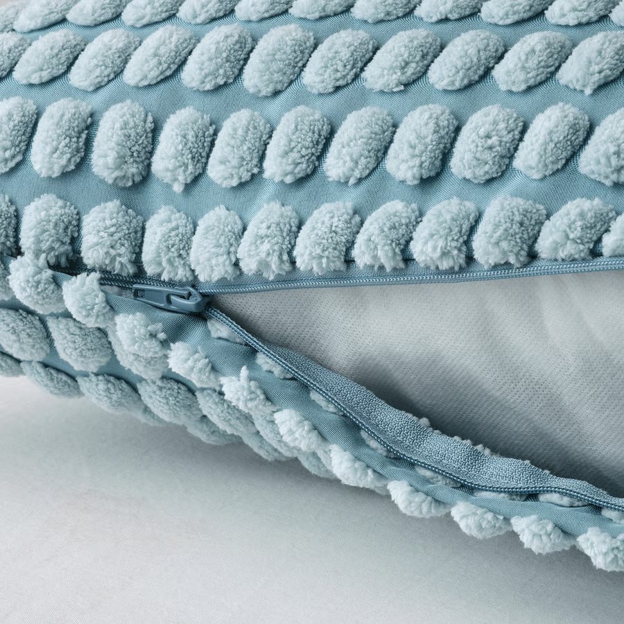 IKEA  Funda de cojín, Azul claro (50x50cm) SVARTPOPPEL