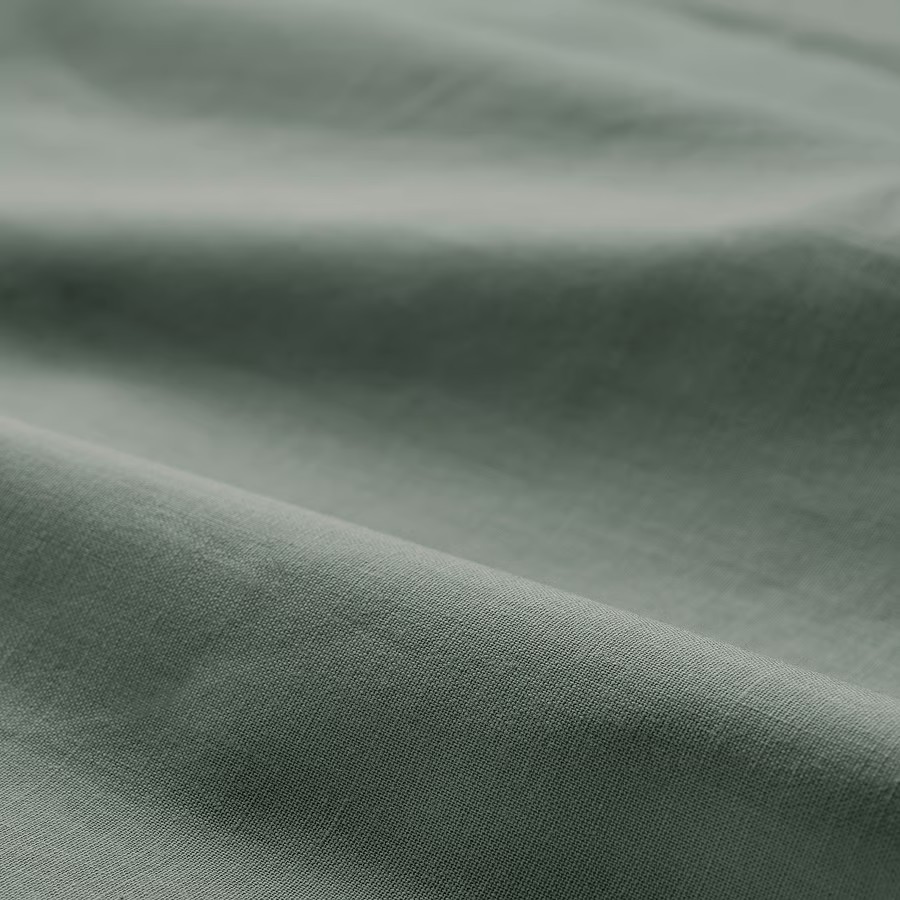 IKEA Funda P/Almohada, Verde grisáceo (40x75cm) DVALA