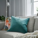 IKEA Funda de cojín, Gris oscuro-turquesa (50x50cm) SANELA