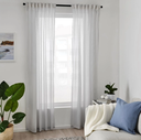 IKEA Cortina de fondo rayas Blancas/Gris claro/Translúcido (120x300cm) BYMOTT