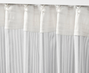 IKEA Cortina de fondo rayas Blancas/Gris claro/Translúcido (120x300cm) BYMOTT