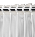 IKEA Cortina de fondo rayas Blancas/Gris claro/Translúcido (120x300cm) BYMOTT