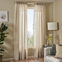 IKEA Visillo Beige C/Cinta de fruncir (145x300cm) ROSENROBINIA