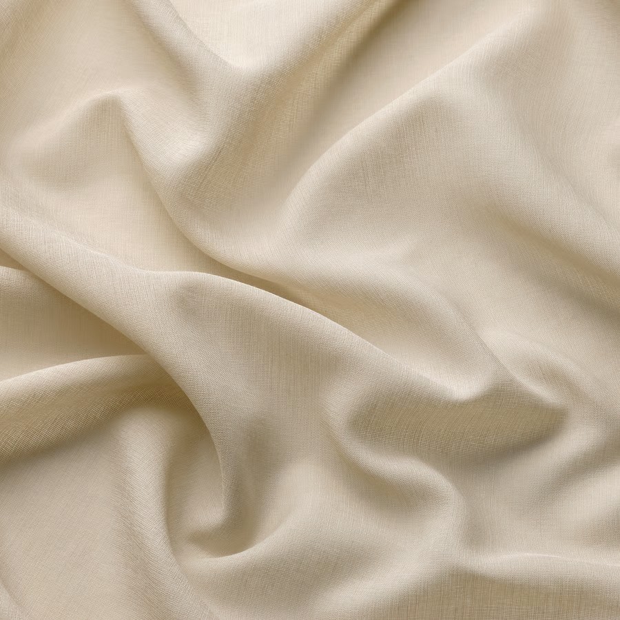 IKEA Visillo Beige C/Cinta de fruncir (145x300cm) ROSENROBINIA