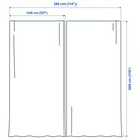 IKEA Visillo Verde C/Cinta de fruncir (145x300cm) STENFRÖ