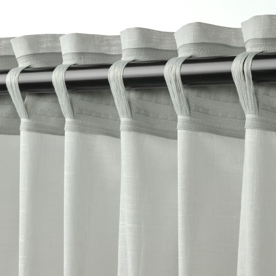 IKEA Visillo Gris claro C/Cinta de fruncir (145x300cm) SILVERLÖNN