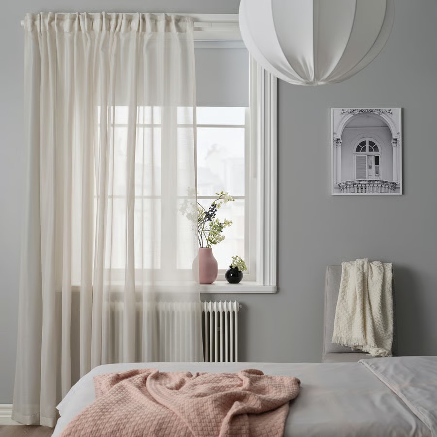 IKEA Visillo Beige C/Cinta de fruncir /1ud (300x300cm) STENFRÖ