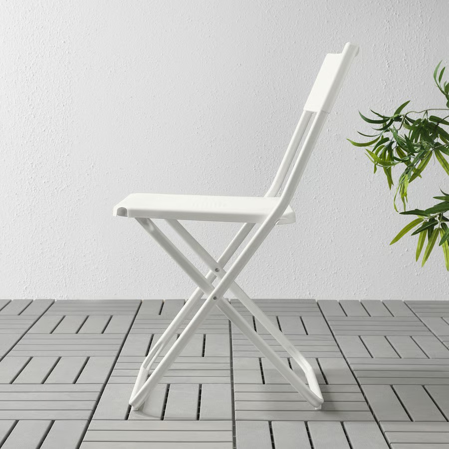 IKEA Silla jardín, Plegable blanco FEJAN